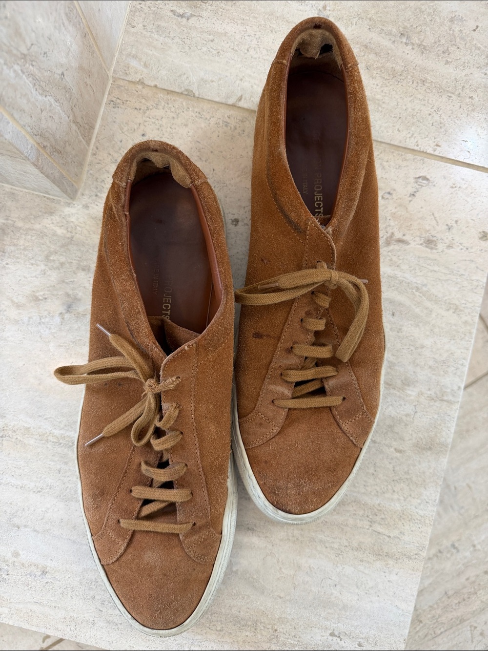 Common Projects Men's Suede Lace-Up Sneaker in Brown